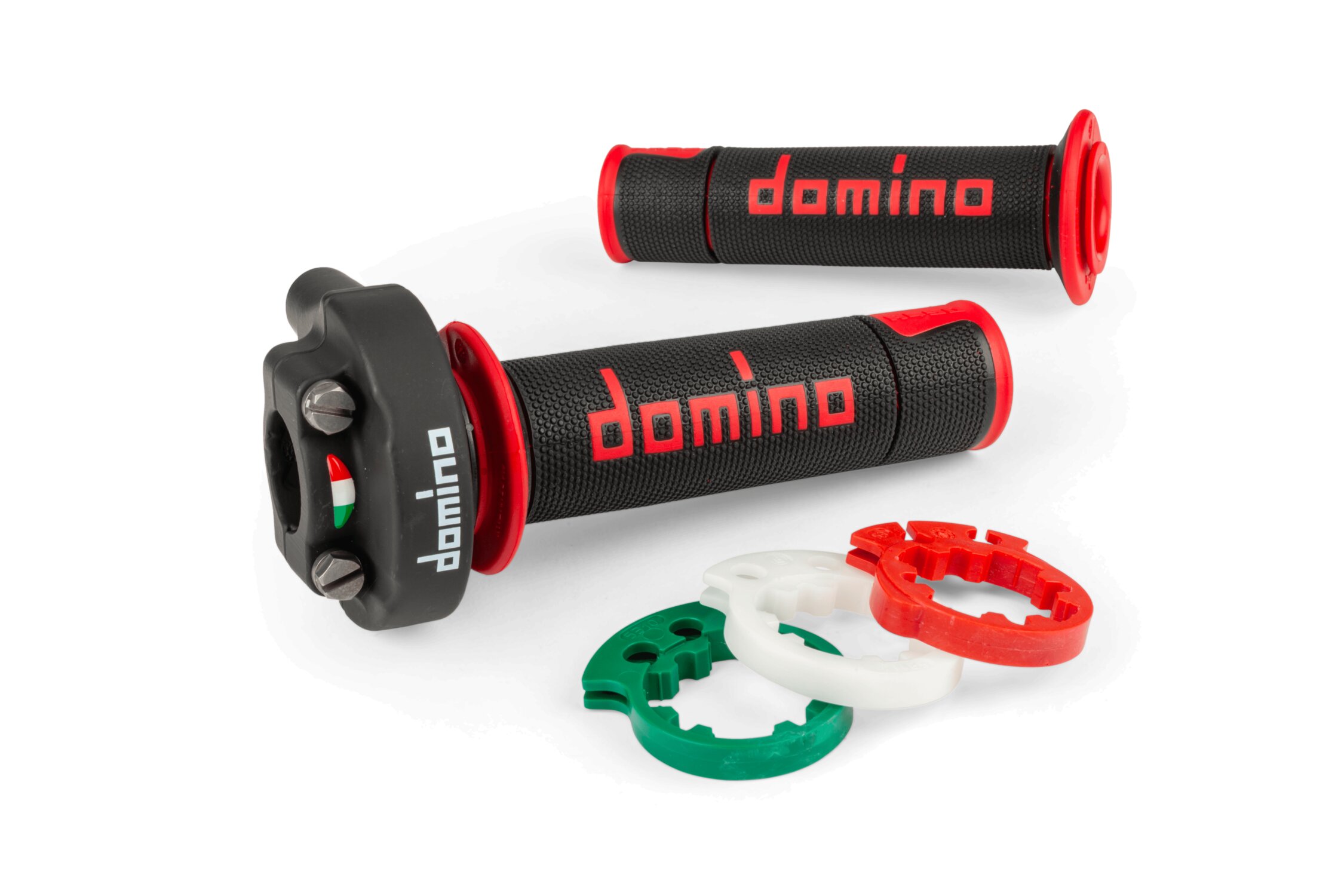 Throttle 4-stroke Domino XM2 + grips Black / Red