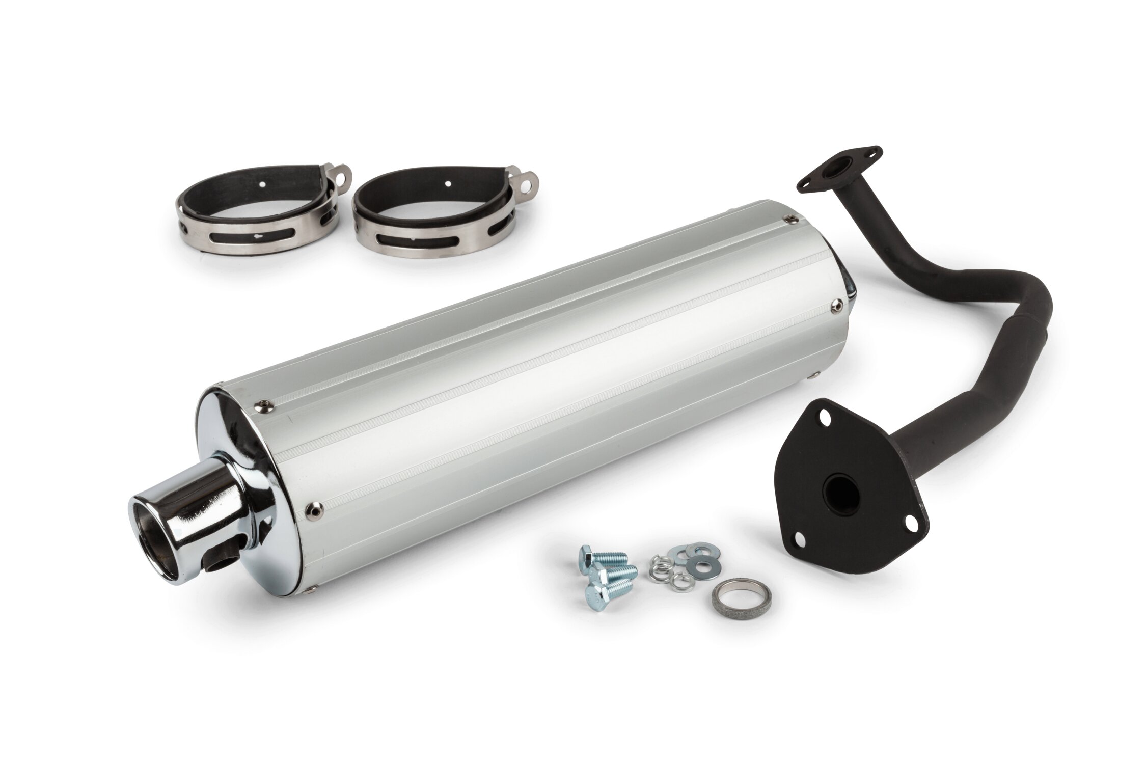 Pot d'échappement Scooter GY6 125 et 150cc alu