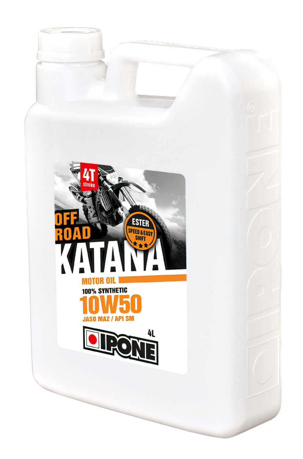 Huile moteur 4 temps 10W50 Ipone Katana Off Road 100% synthétique 4L