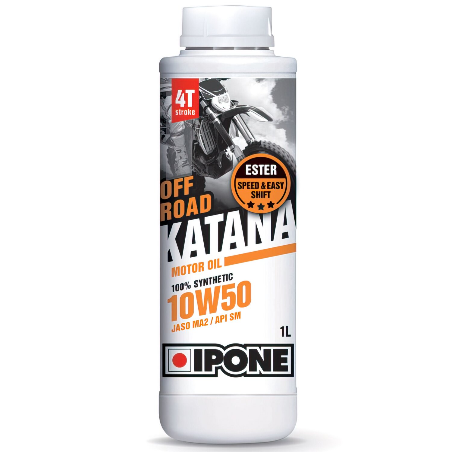 Huile moteur 4 temps 10W50 Ipone Katana Off Road 100% synthétique 1L