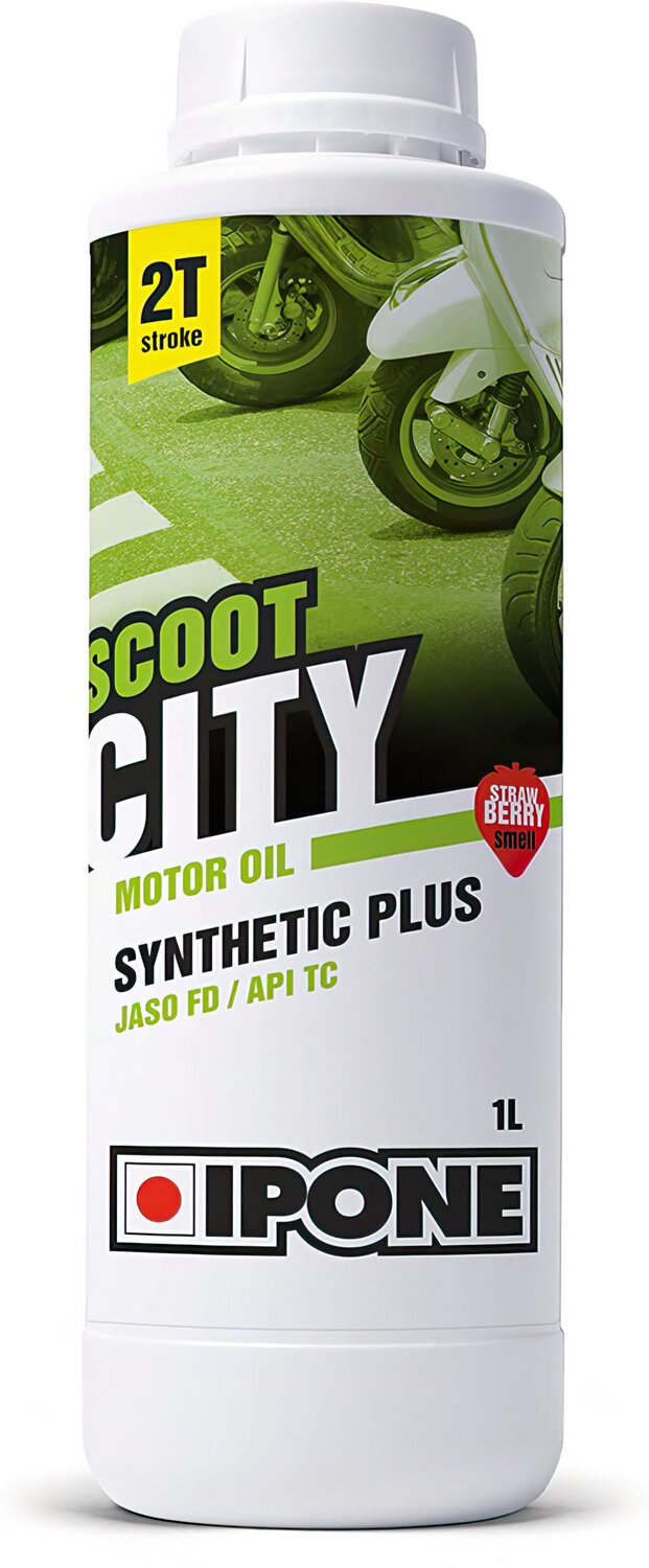 Huile moteur 2 temps Ipone Scoot City Fraise semi synthétique 1L