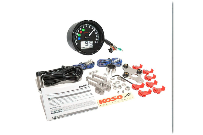 Compteur de vitesse Koso D75 Noir max 140km/h / MPH