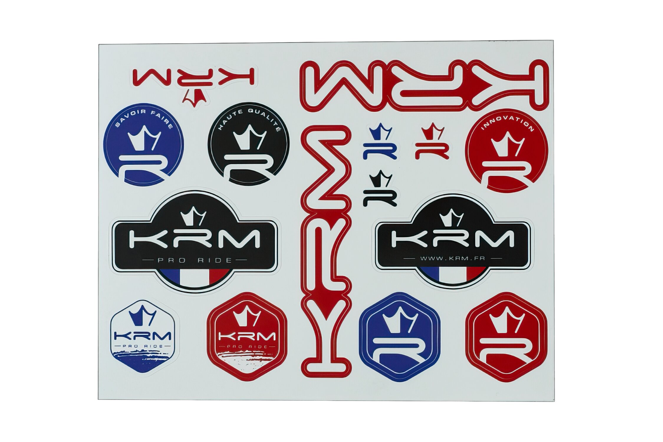 Planche d'autocollants A4 KRM PRO Ride
