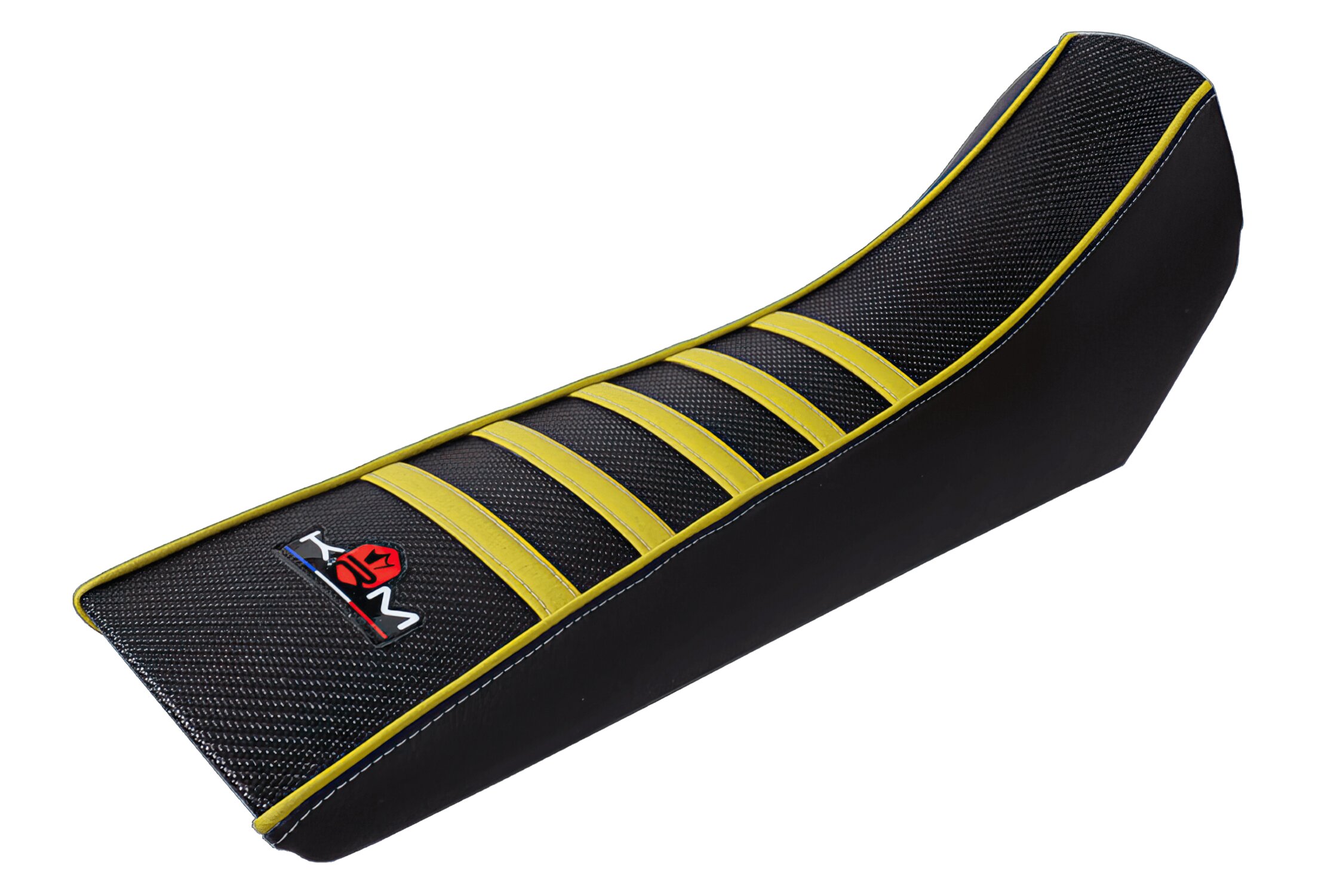 Housse de selle KRM jaune Derbi Senda
