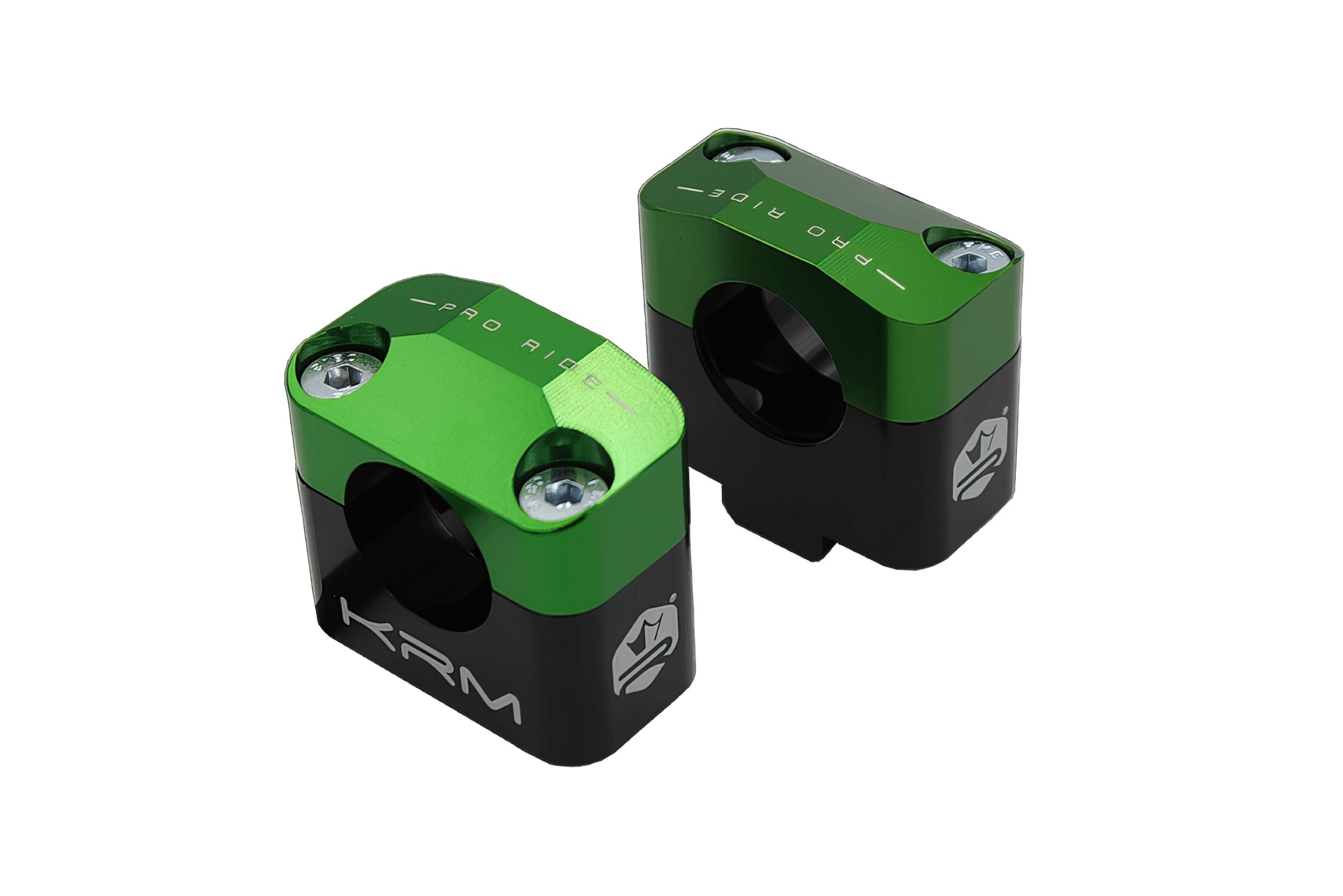 Pontets de guidon 28mm KRM noir / vert