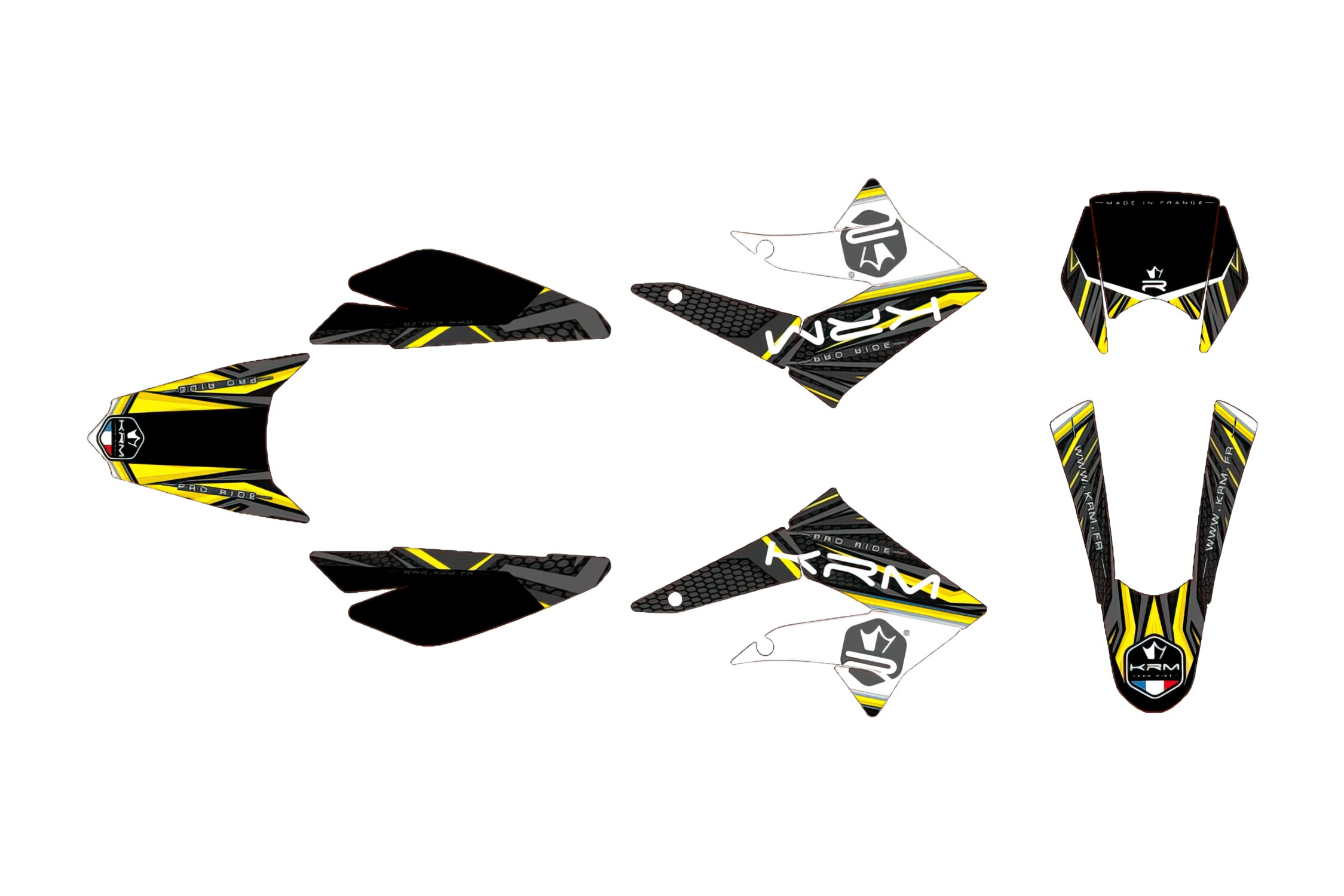 Kit déco KRM Jaune Derbi X-treme 2011 - 2017