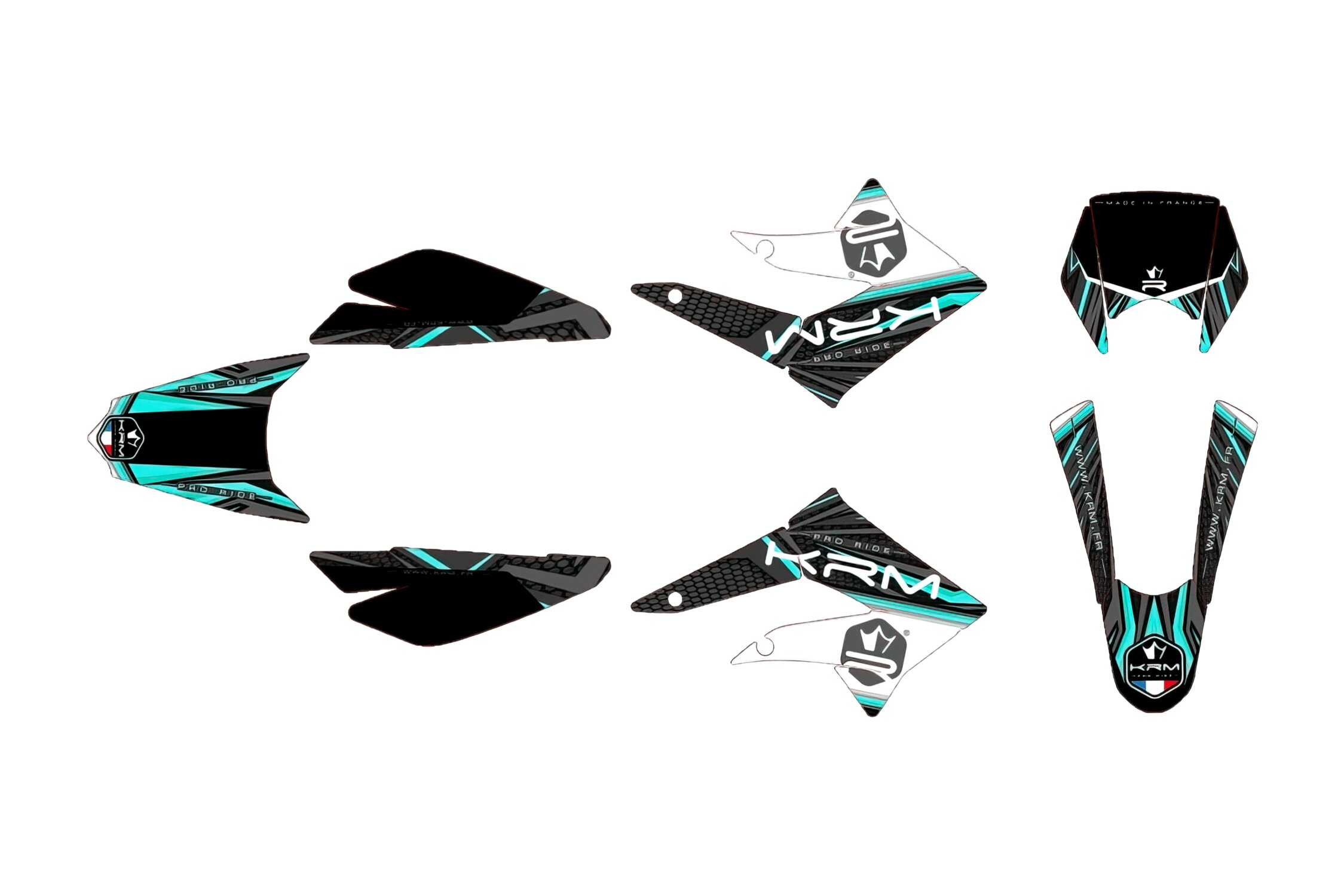 Kit déco KRM Turquoise Derbi X-treme 2011 - 2017