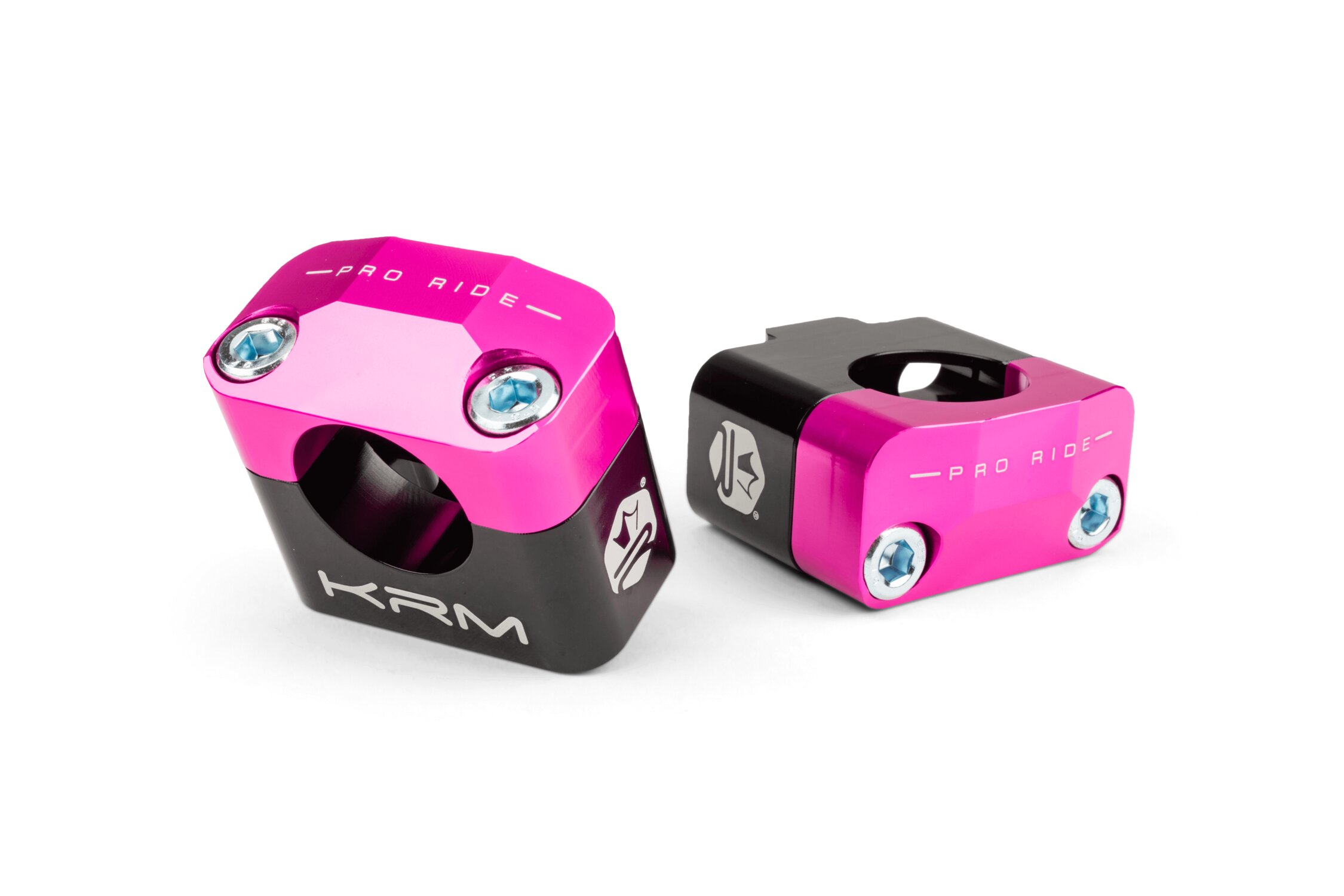 Pontets de guidon 28mm KRM noir / rose
