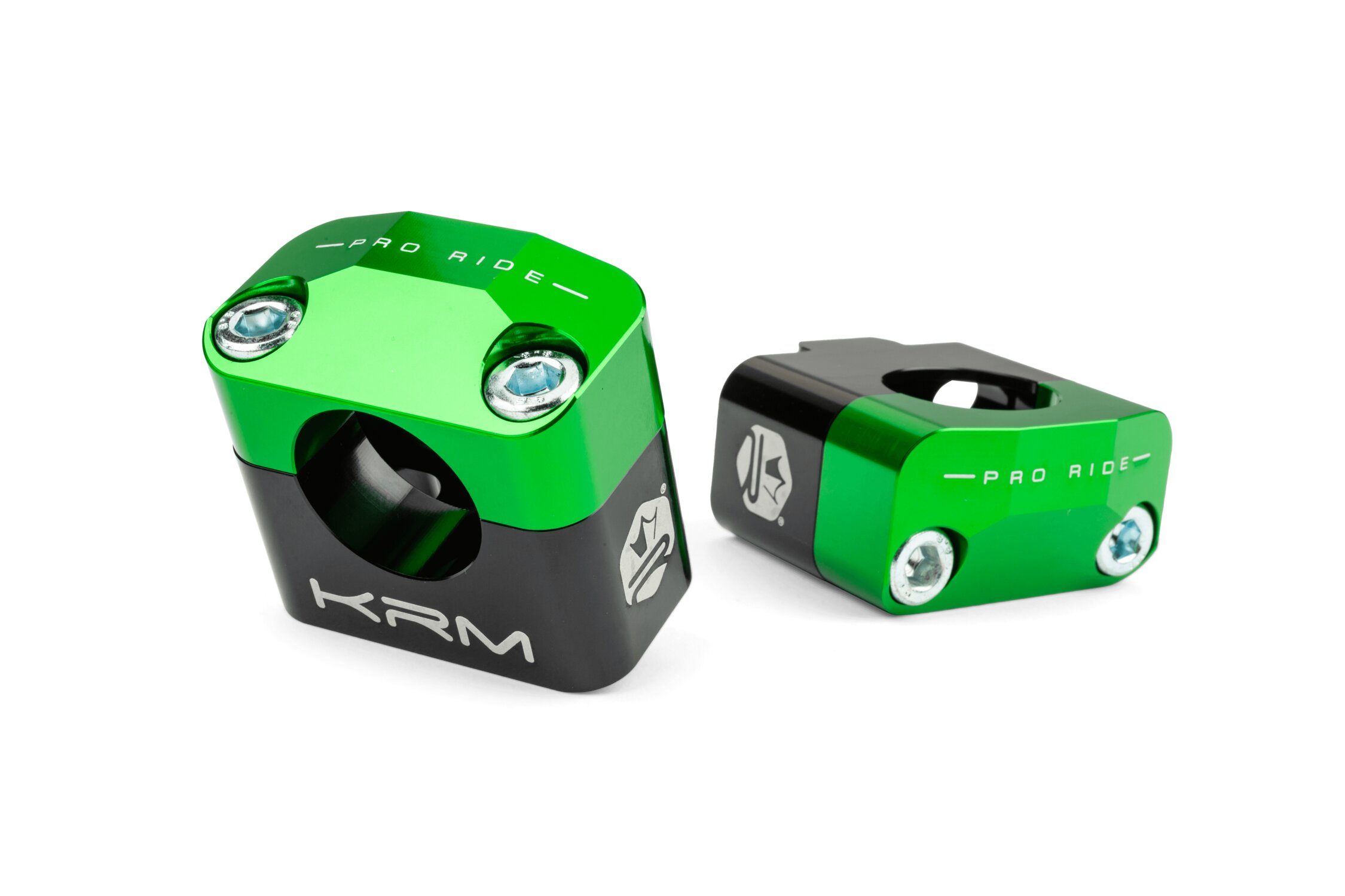 Pontets de guidon 28mm KRM noir / vert