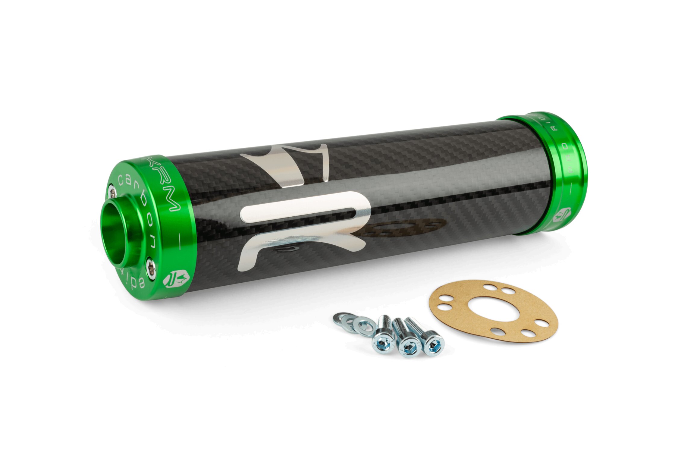 Silencieux KRM carbone/holographique 70-90cc vert