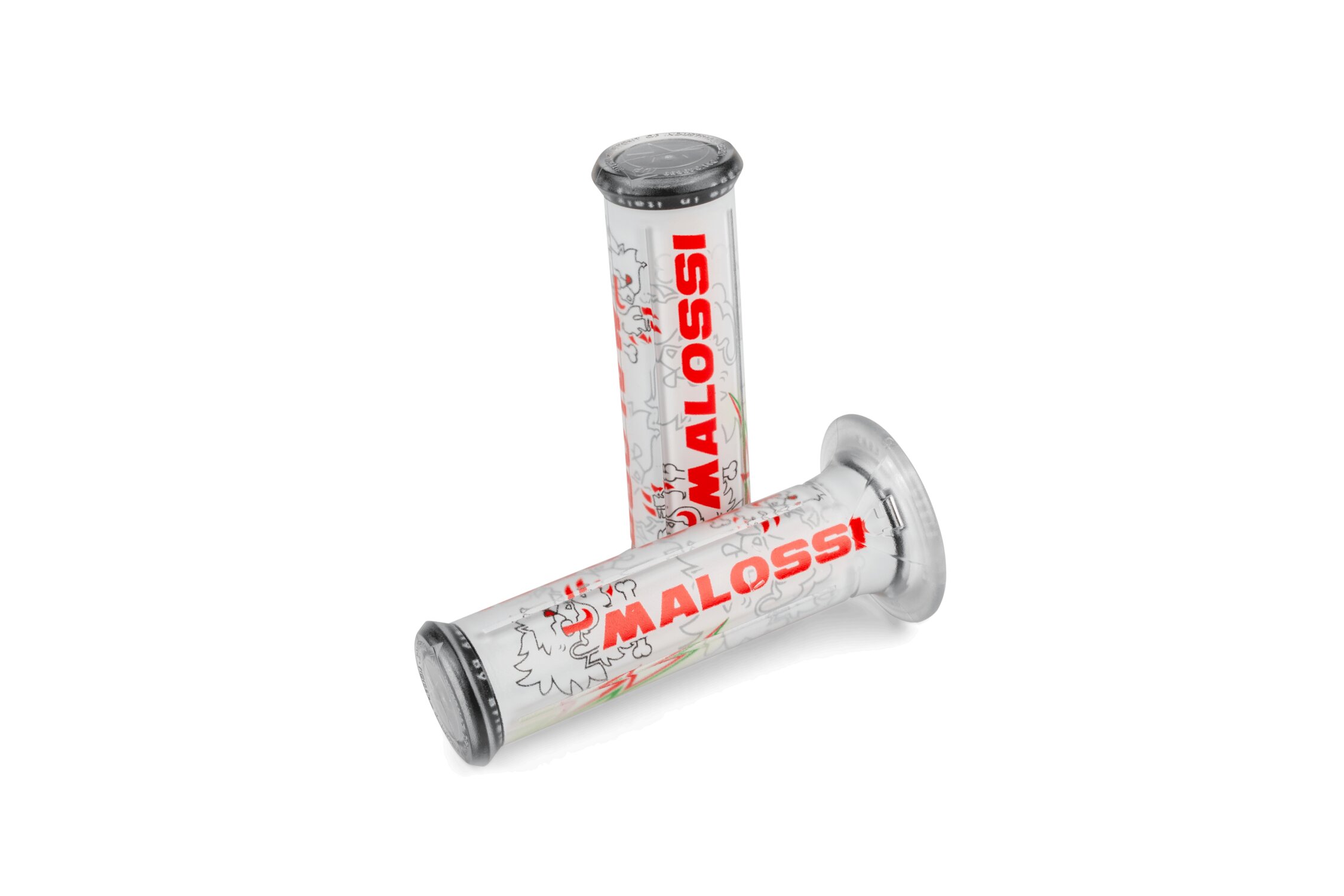 Poignées Malossi Tribal blanche