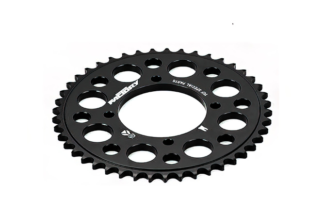 Couronne alu taillée dans la masse 420 - 37 dents - 4 vis YCF Pit Bike noir