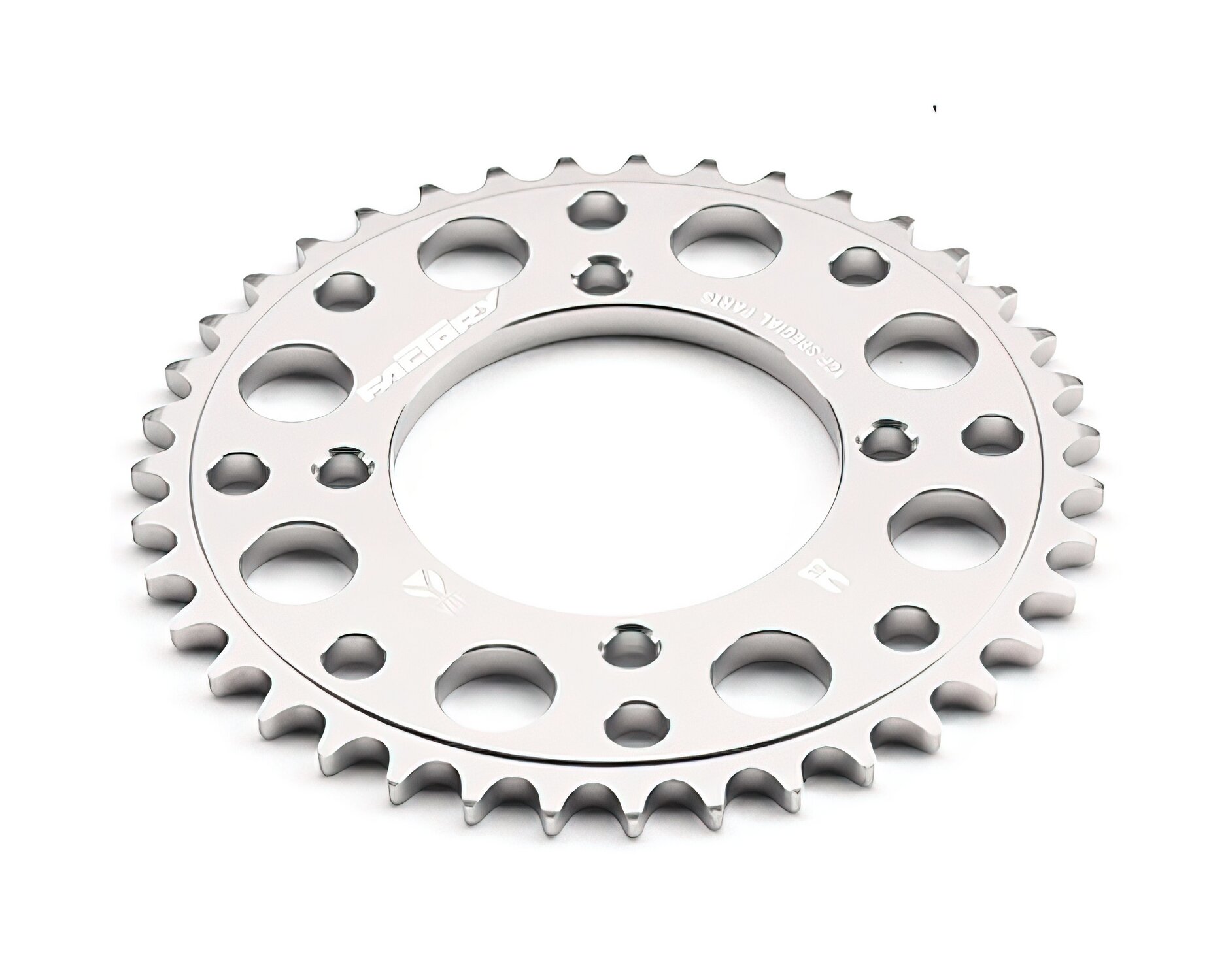 Couronne alu taillée dans la masse 420 - 45 dents - 4 vis YCF Pit Bike argent