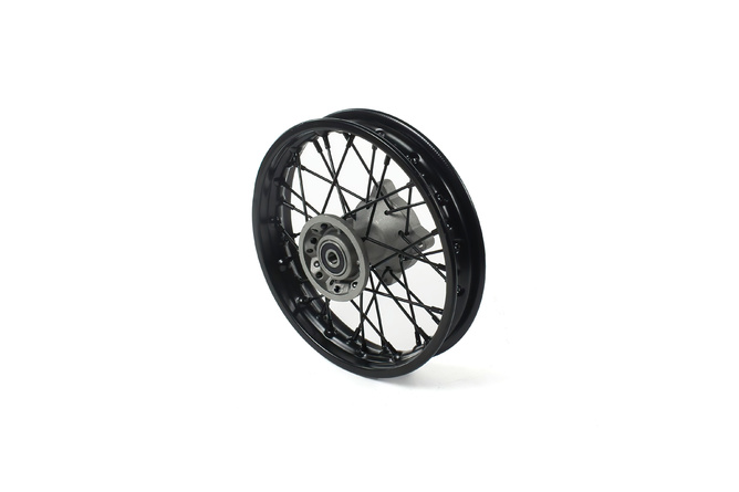 Roue avant acier axe 12mm - 10 Pit Bike / Dirt Bike Noire
