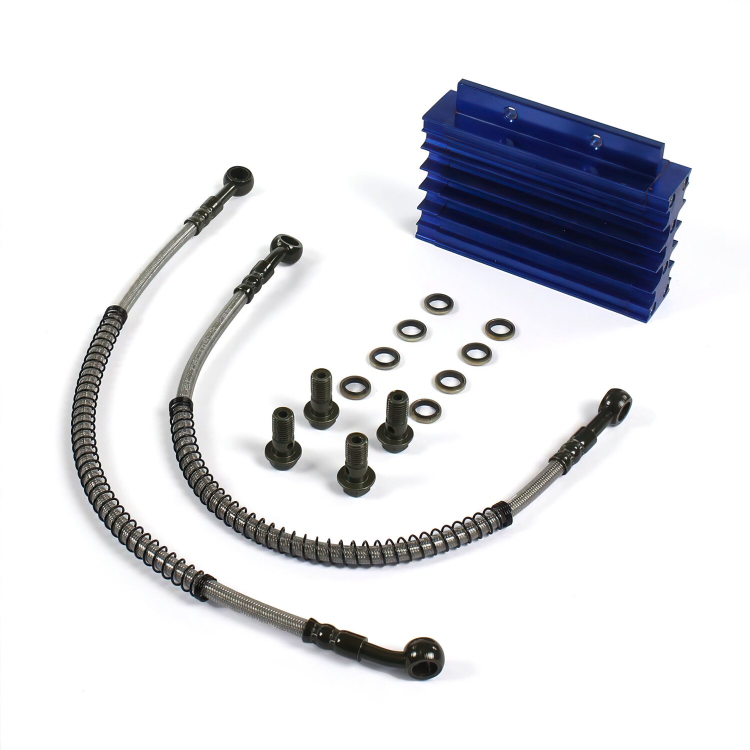 Radiateur d'huile aluminium CNC Pit Bike / Dirt Bike Lifan / YX 140cc Bleu