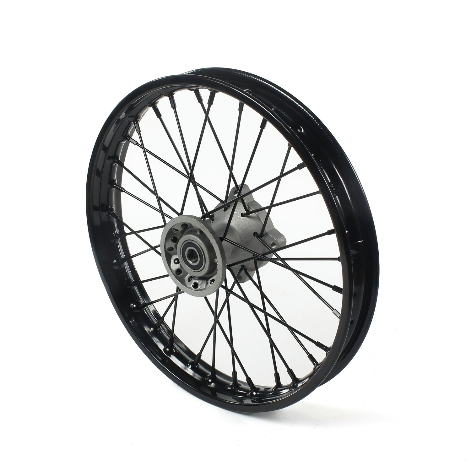 Roue avant acier d.15mm - 14'' Pit Bike / Dirt Bike Noire