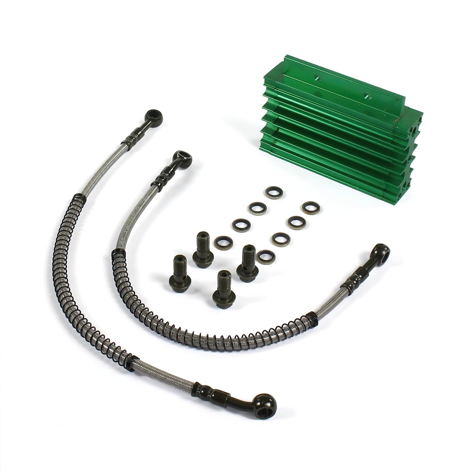 Radiateur d'huile aluminium CNC Pit Bike / Dirt Bike Lifan / YX 140cc Vert