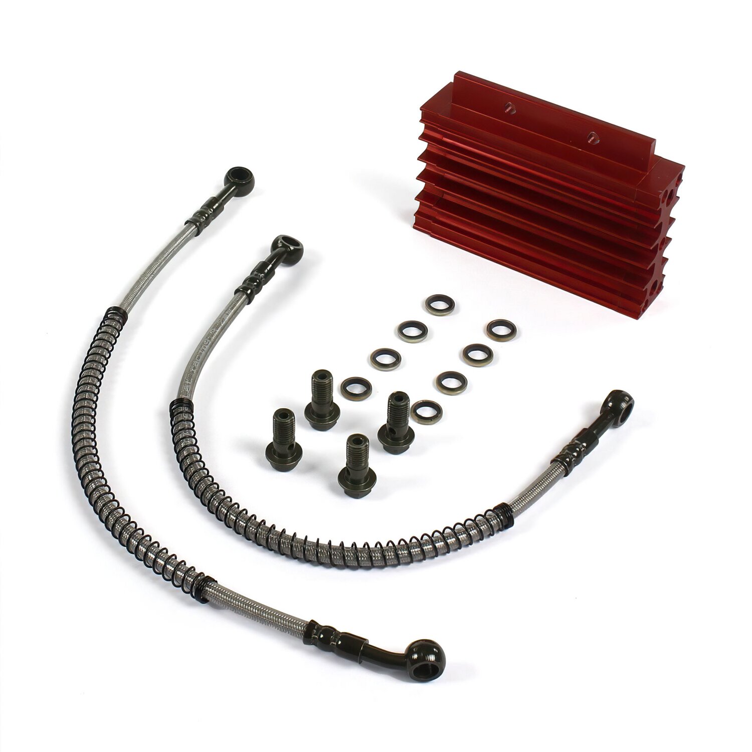 Radiateur d'huile aluminium CNC Pit Bike / Dirt Bike Lifan / YX 140cc Rouge