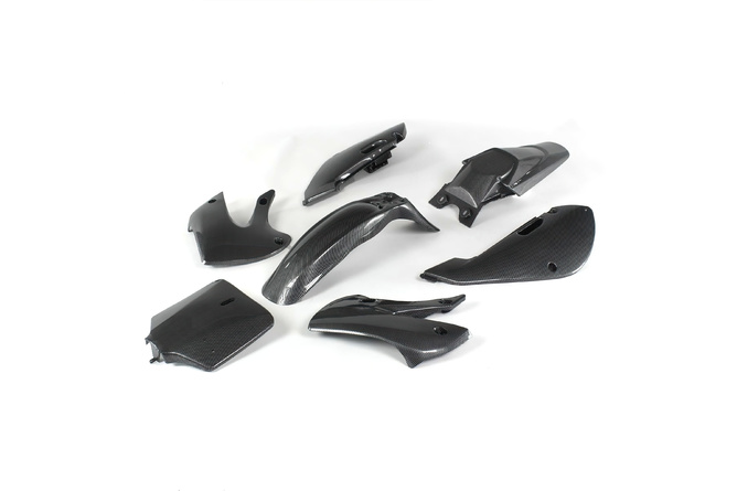 Kit plastiques carbone Pit Bike / Dirt Bike type KLX110