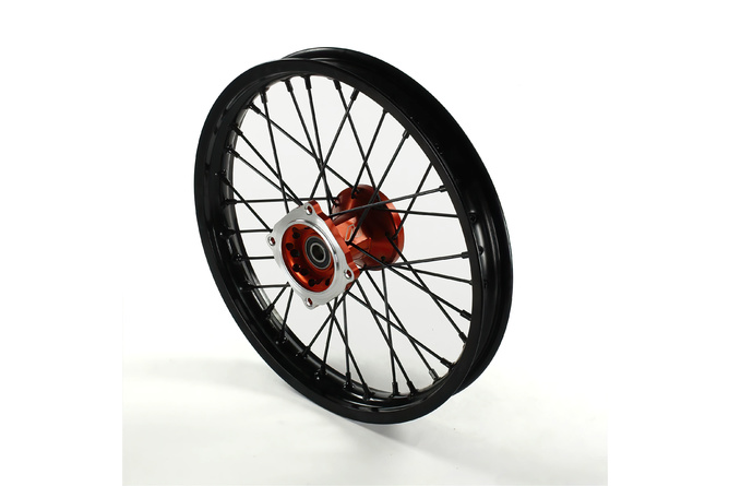Roue avant moyeu alu CNC axe 15mm - 14 Volt Racing Pit Bike / Dirt Bike Orange