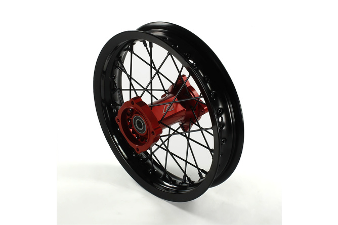 Roue avant moyeu alu CNC axe 15mm - 14 Volt Racing Pit Bike / Dirt Bike Rouge