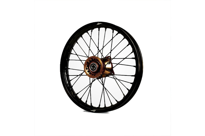 Roue avant moyeu alu CNC axe 15mm - 14 Volt Racing Pit Bike / Dirt Bike Sugar Brown