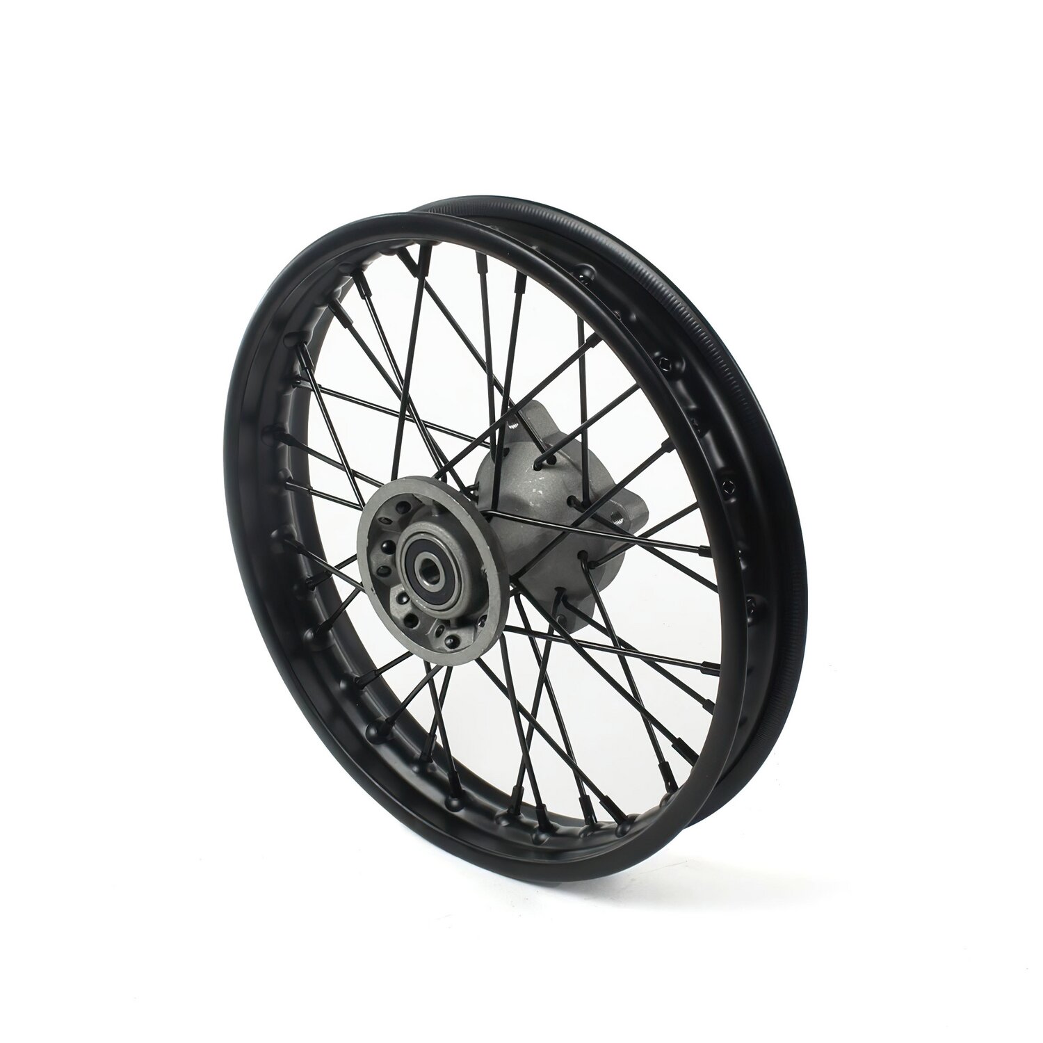 Roue avant acier axe 12mm - 12'' Pit Bike / Dirt Bike Noire