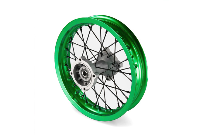 Roue arrière moyeu alu axe 15mm - 12 Pit Bike / Dirt Bike Vert