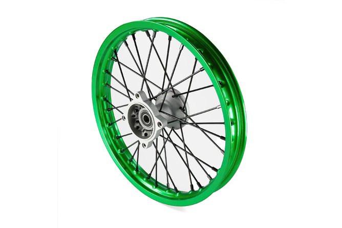 Roue avant moyeu alu axe 15mm - 14 Pit Bike / Dirt Bike Vert