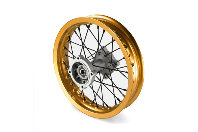 Roue arrière moyeu alu axe 15mm - 12 Pit Bike / Dirt Bike Or