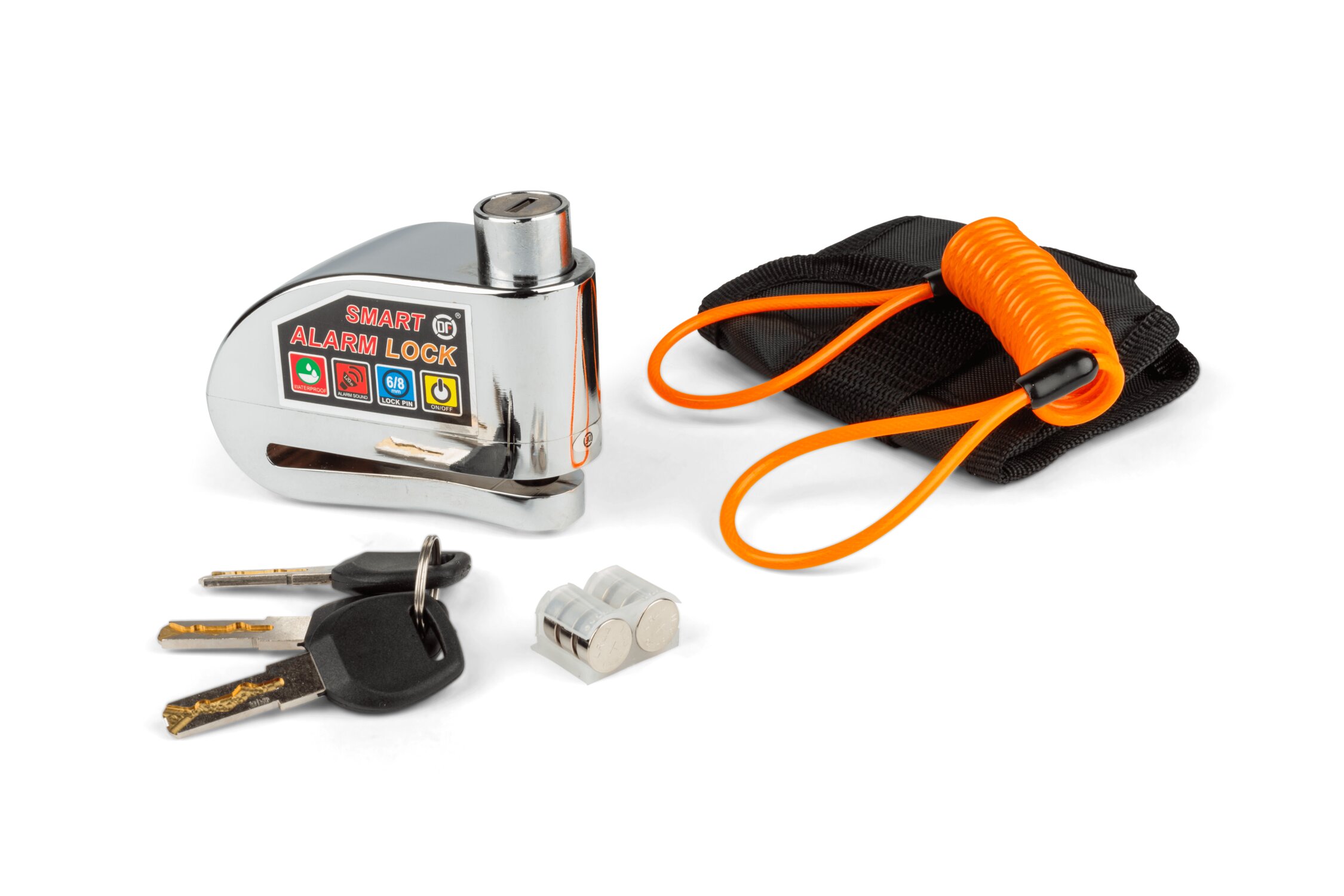 MotoForce Antivol bloque disque d.6mm avec alarme 110dB