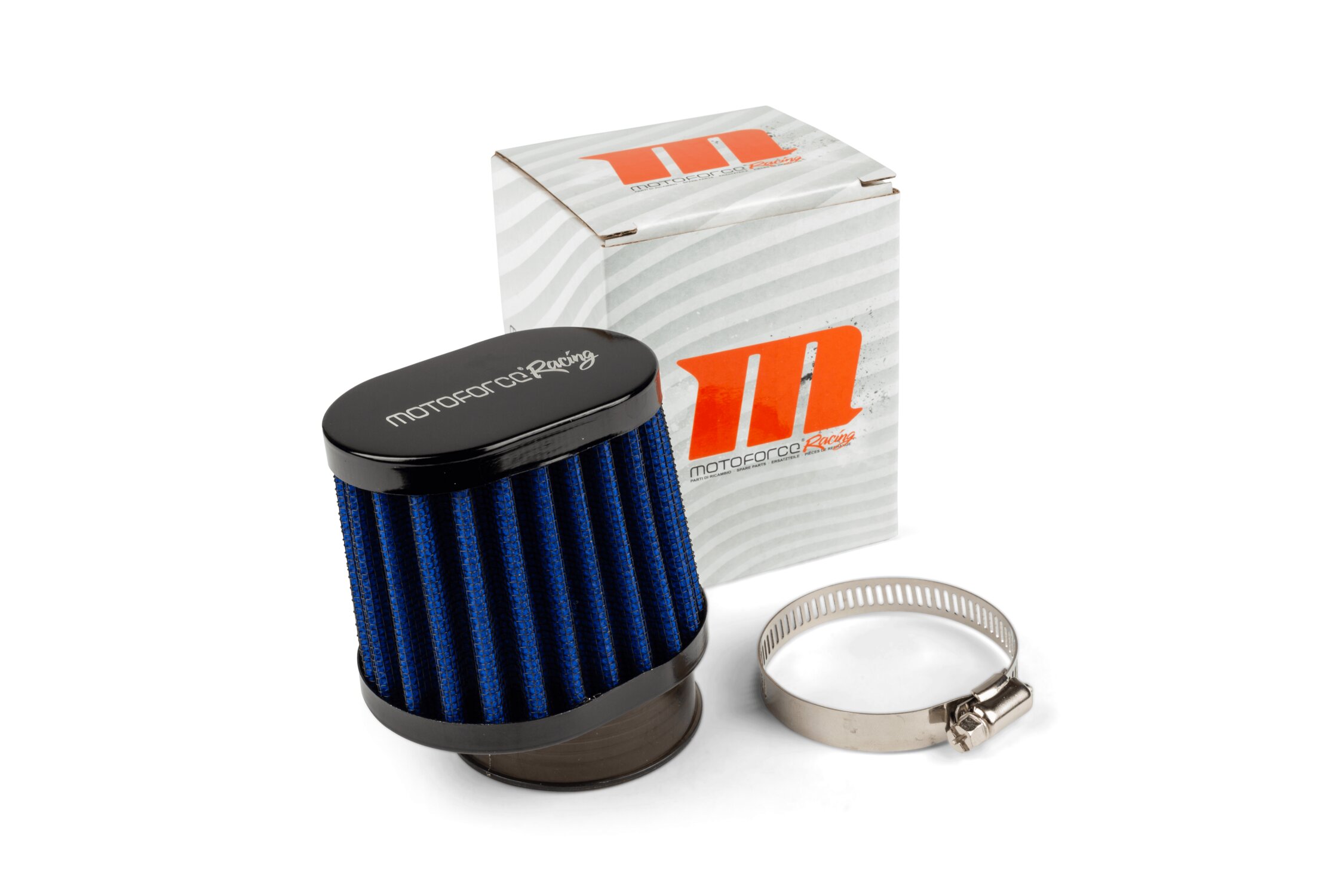 Filtre à air Motoforce Racing PWK type BMC Bleu / Noir