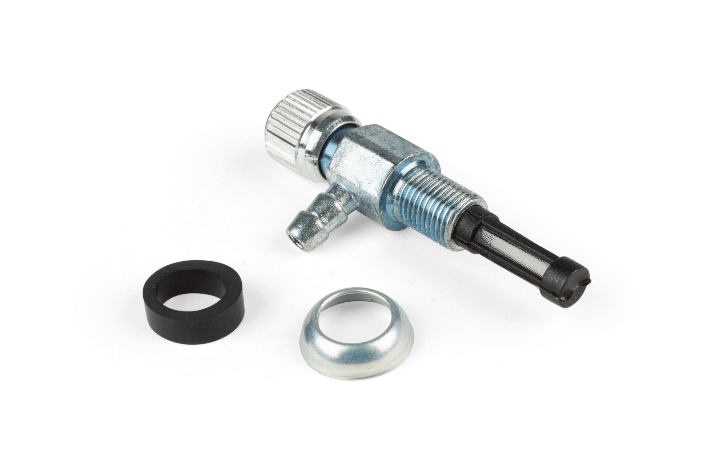 Standard Parts Robinet d'essence universel M10 à visser avec durite et colliers