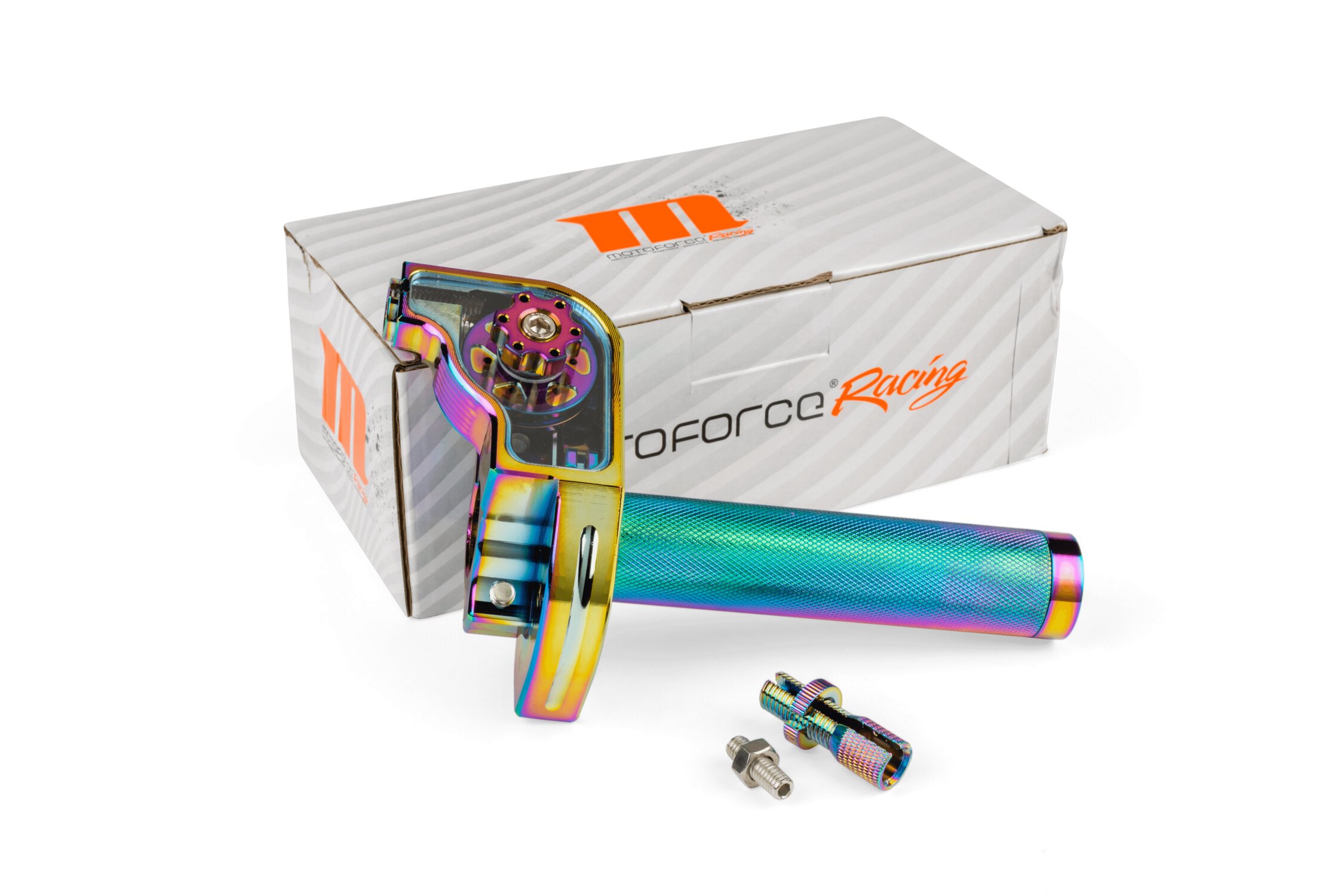 Poignée tirage rapide MotoForce Racing Alu CNC Neochrome