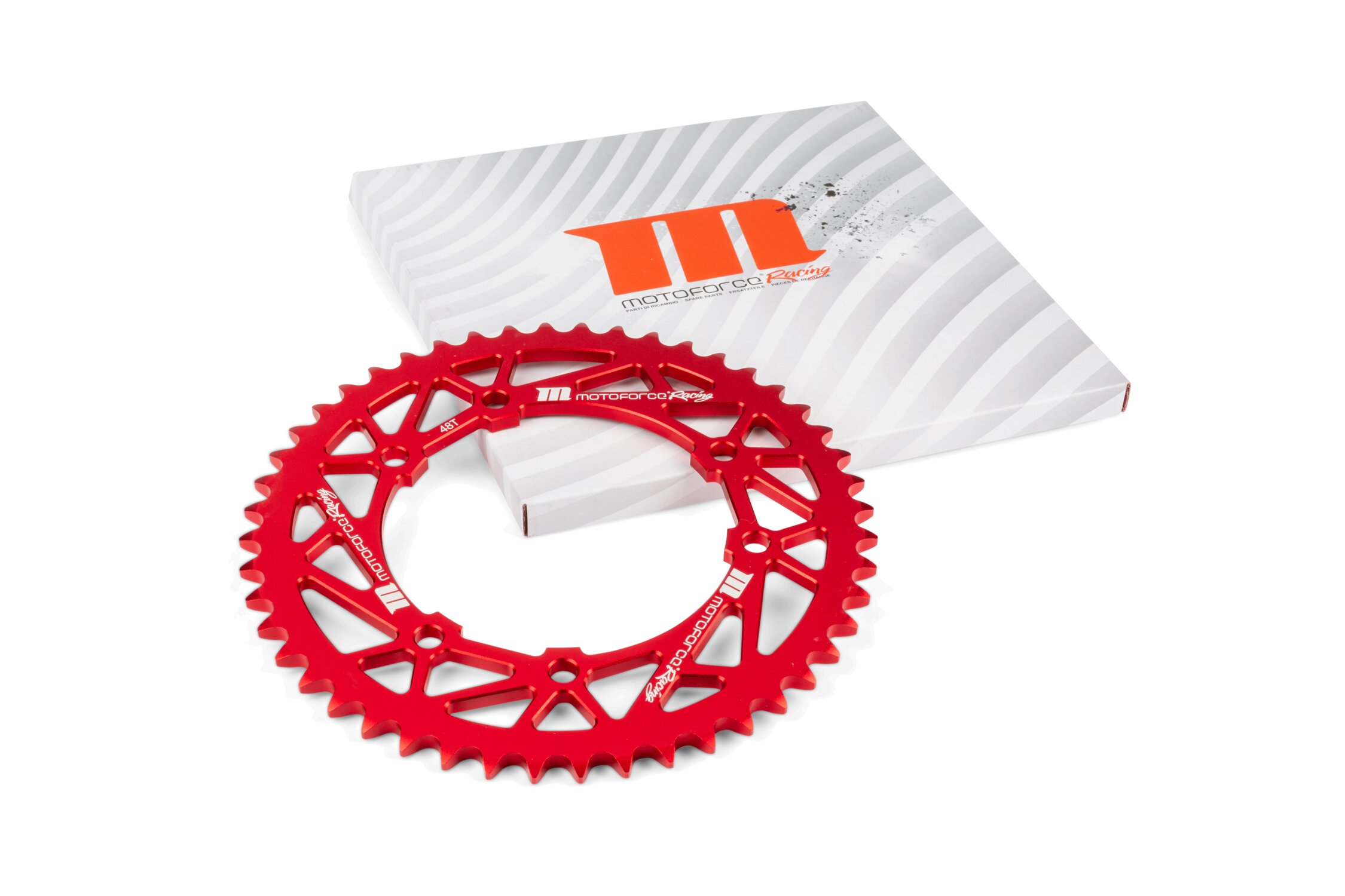 Couronne 48 dents - 420 MotoForce Racing Rieju MRT alu Rouge