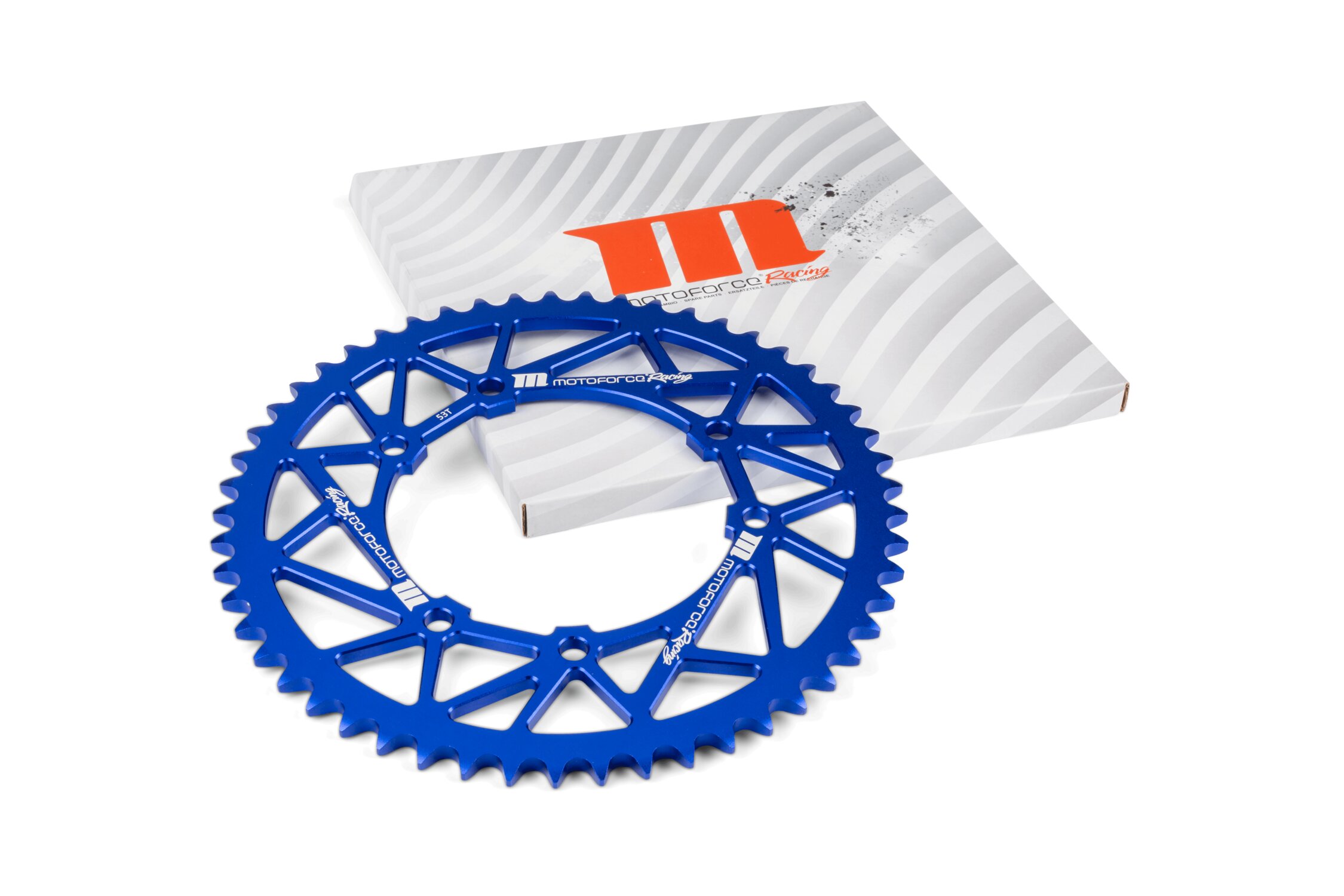 Couronne 53 dents - 420 MotoForce Racing Rieju MRT alu Bleu