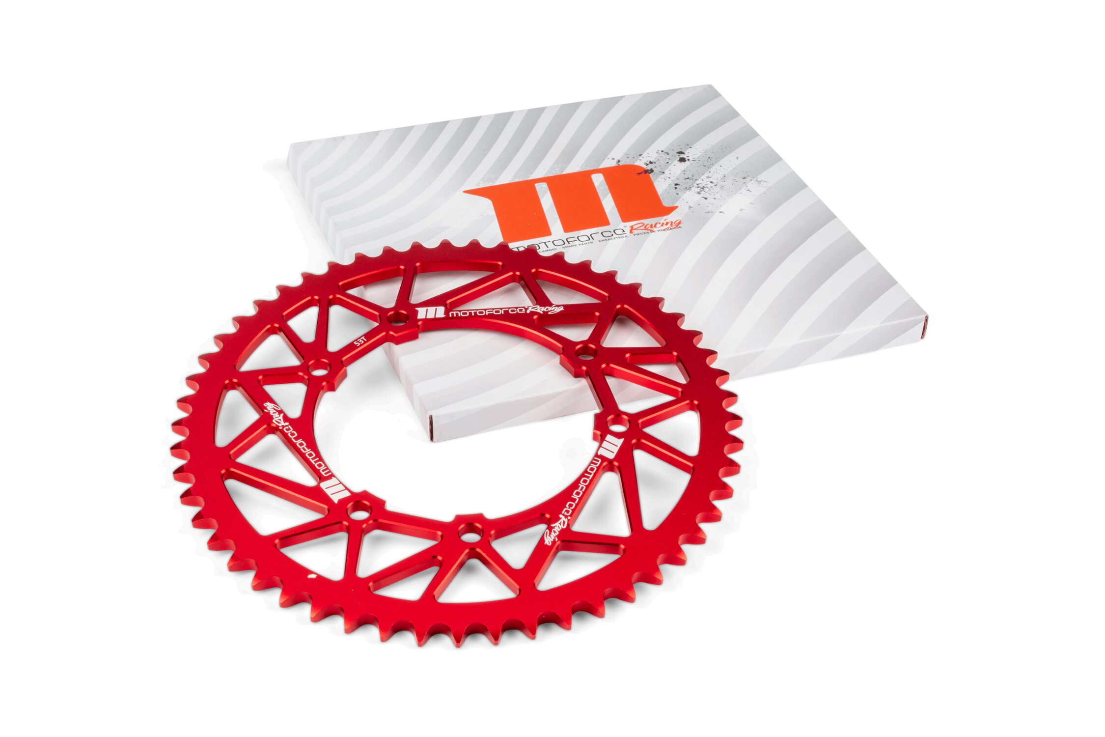 Couronne 53 dents - 420 MotoForce Racing Rieju MRT alu Rouge