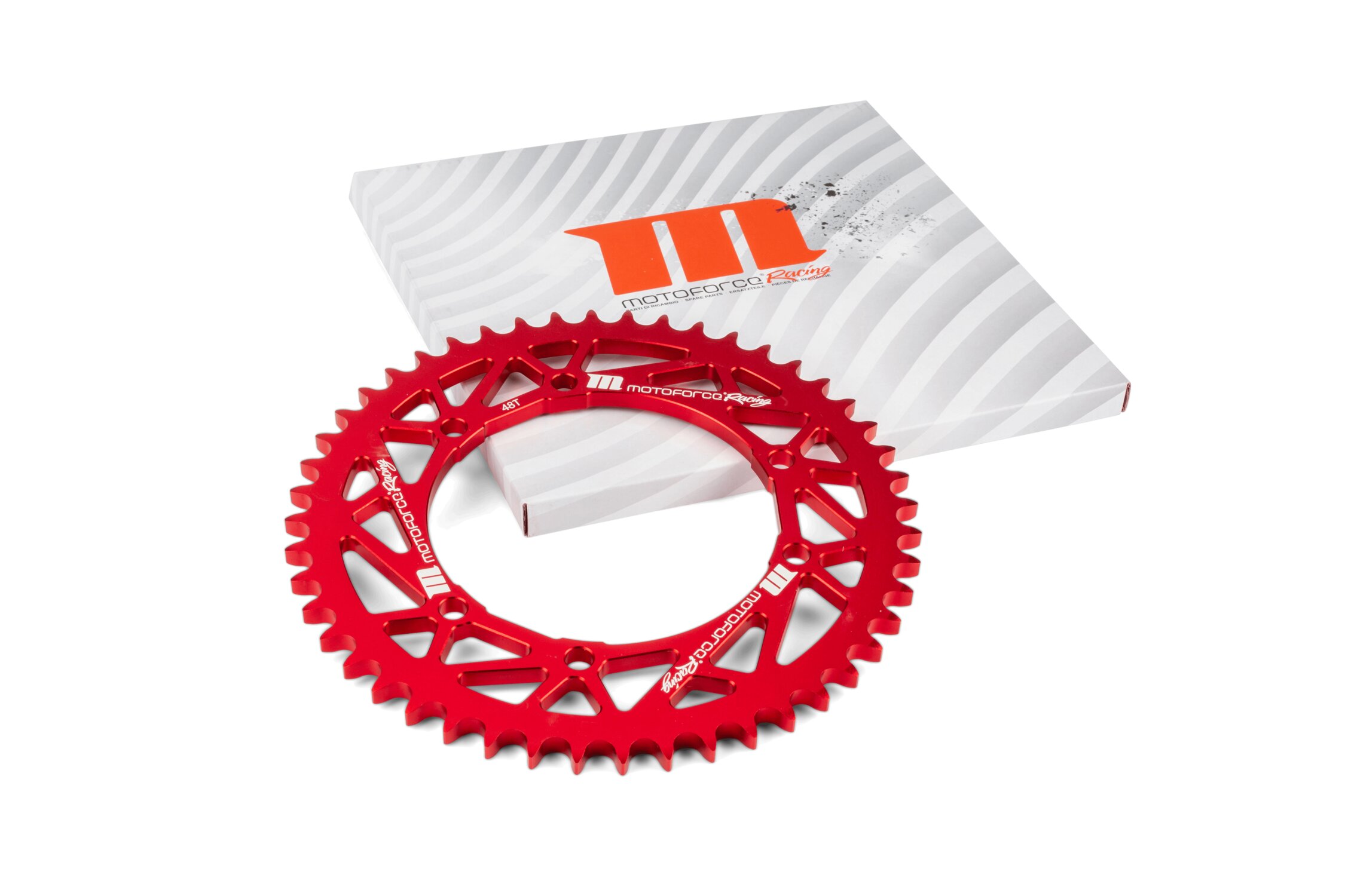 Couronne 48 dents - 428 MotoForce Racing Sherco 50 alu Rouge