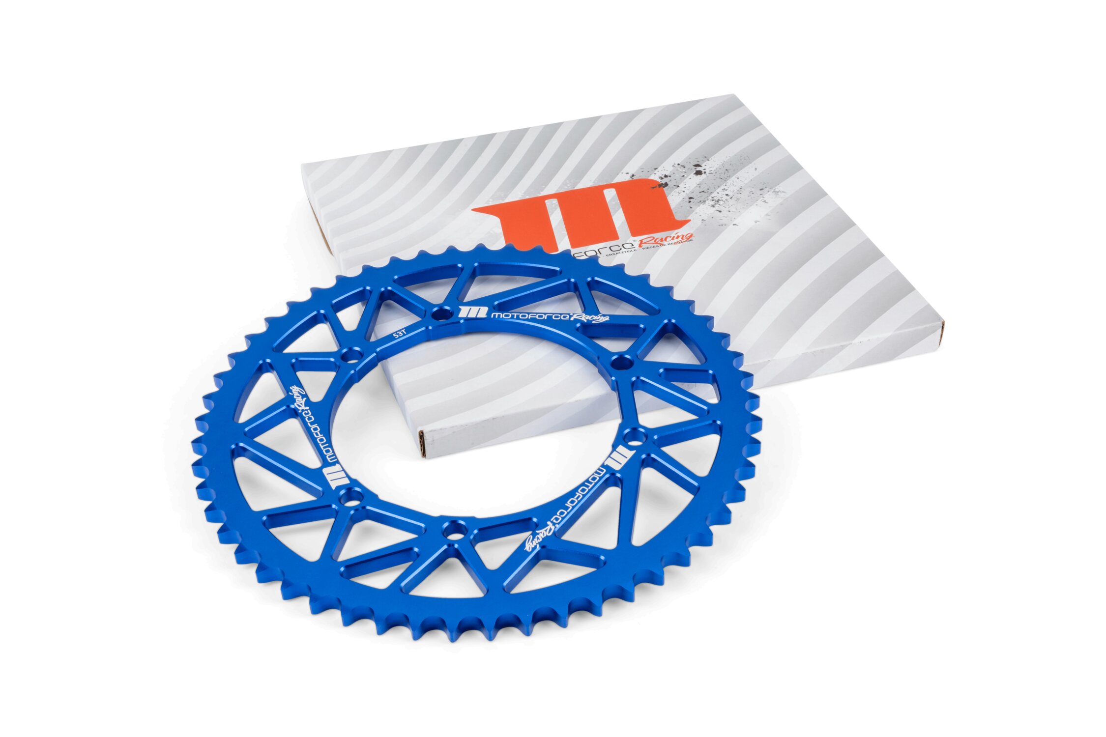 Couronne 53 dents - 428 MotoForce Racing Sherco 50 alu Bleu