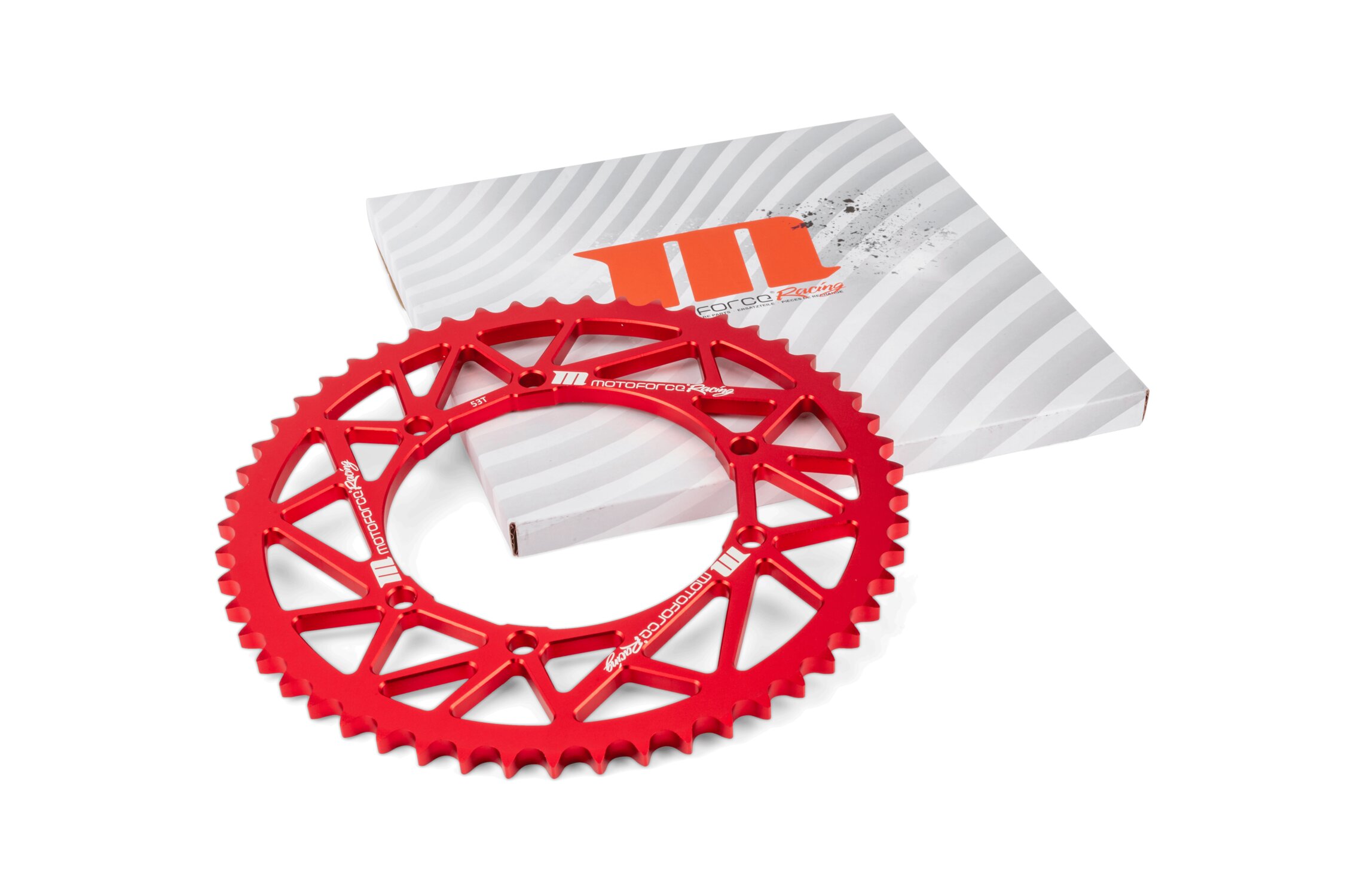 Couronne 53 dents - 428 MotoForce Racing Sherco 50 alu Rouge