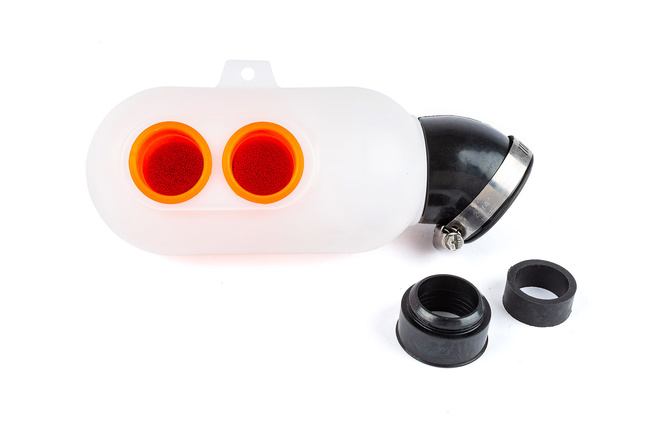 Boite à air type Karting d.35mm Blanc / Orange