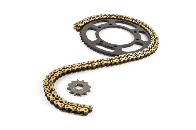 Kit chaîne Z12x52 - 420 Rieju SMX / RS3 03 à 08 / X-Limit / DTR ap.03