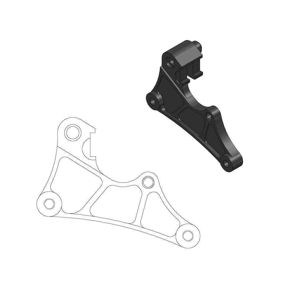 Moto Master Patte de déport Supermoto Street 320mm KXF à partir de 2006