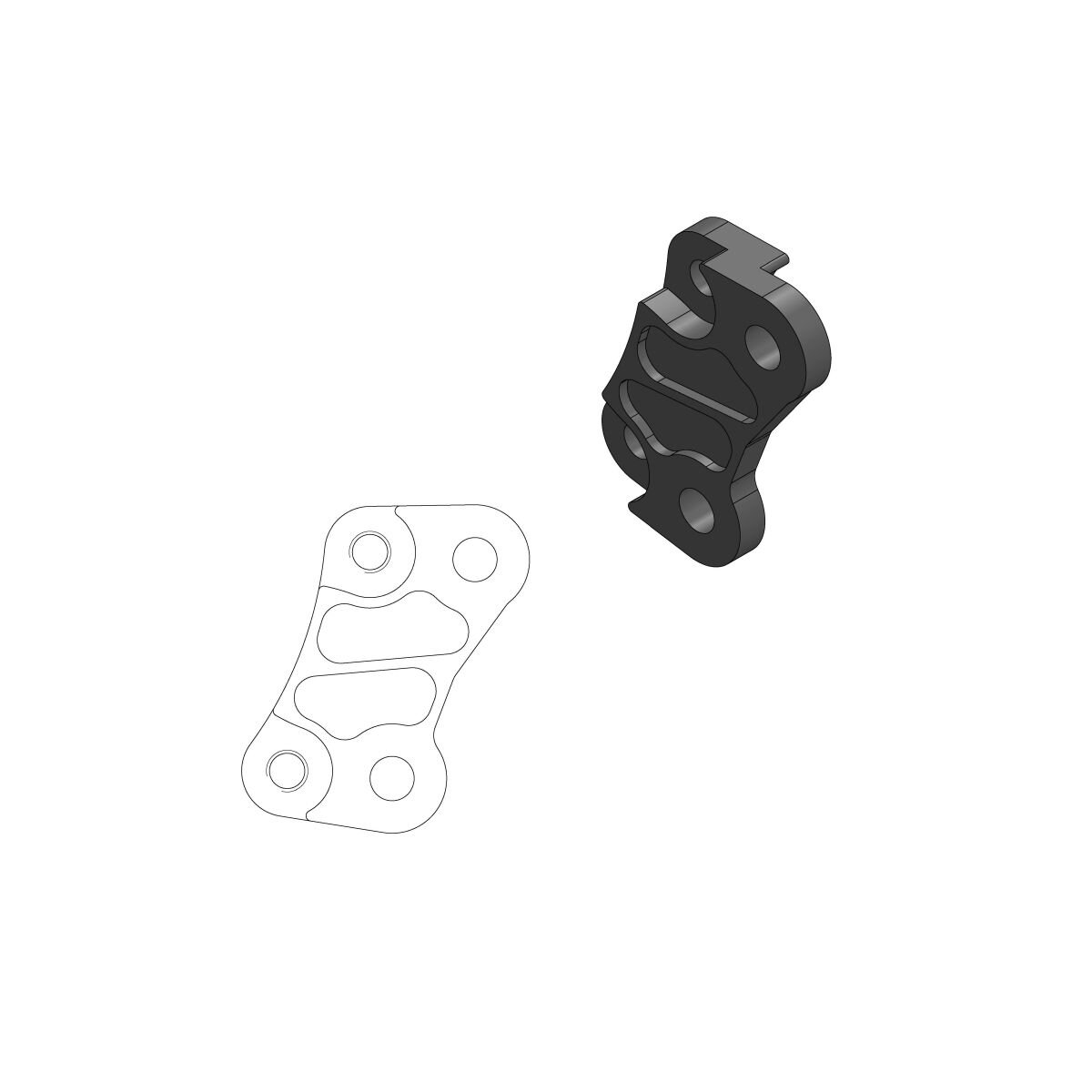 Moto Master Support d'étrier 260mm KX 85
