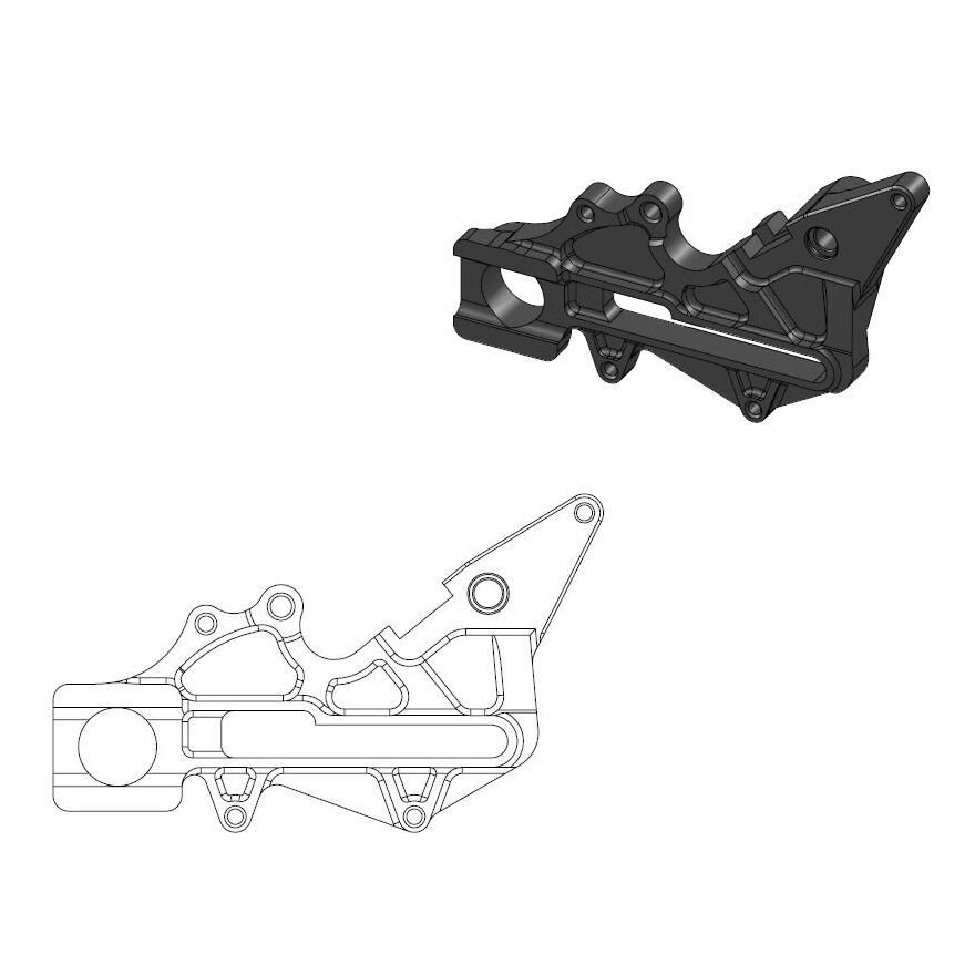 Moto Master Support d'étrier 220mm noir KTM jusqu'à 2016