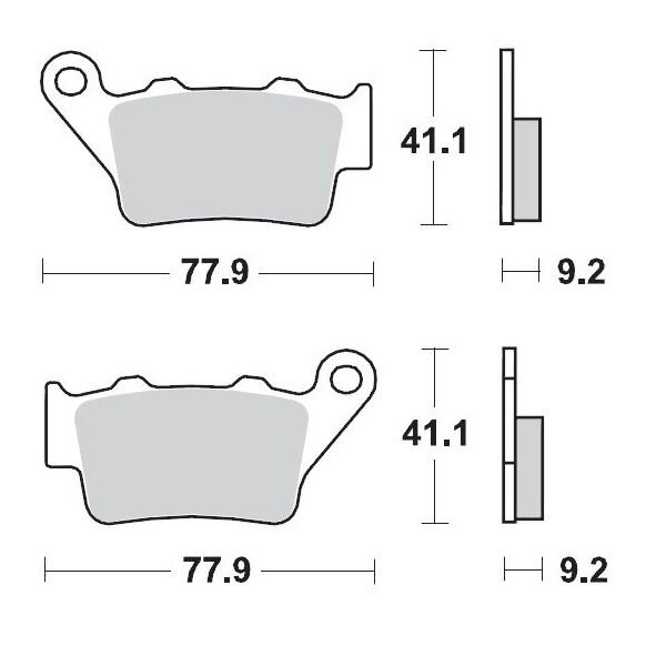 Moto Master Plaquettes de frein arrière 093212 Sinter Pro Racing GP Husqvarna CR / WR