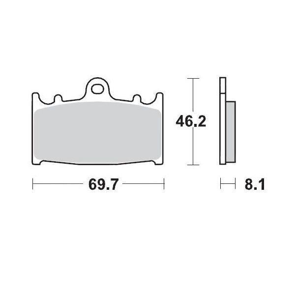 Moto Master Plaquettes de frein pour étrier de frein Supermoto 4 pistons