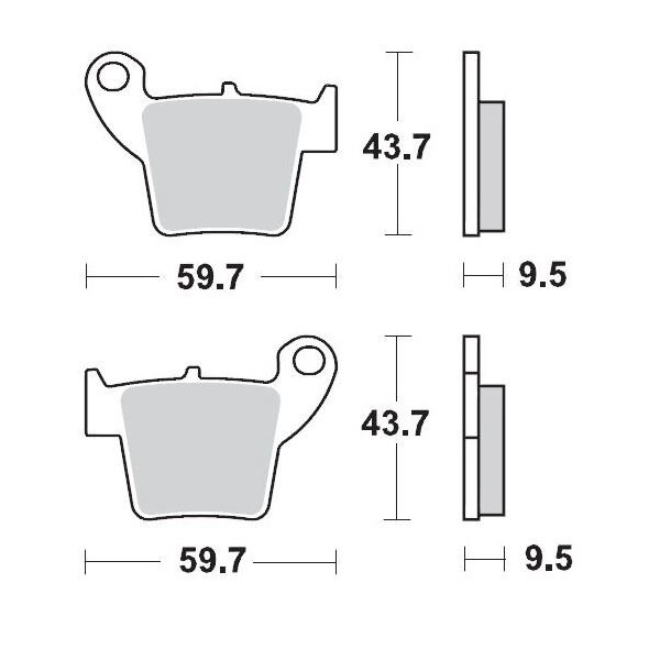 Moto Master Plaquettes de frein arrière Nitro Honda CRF
