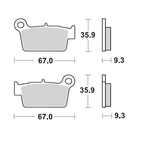 Moto Master Plaquettes de frein arrière Nitro Sport KXF / RM-Z
