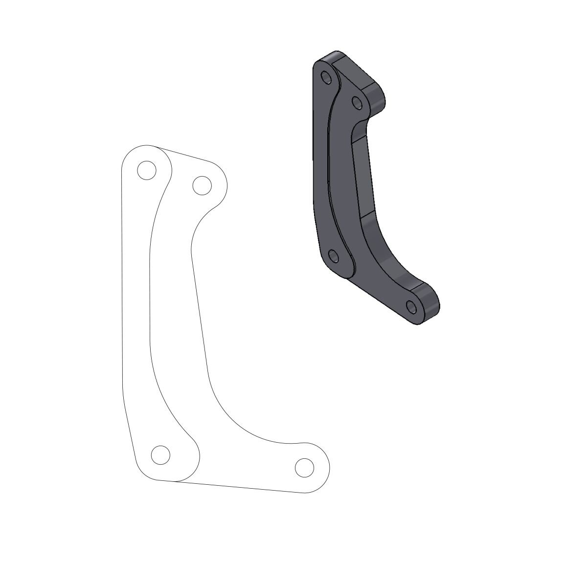 Moto Master Patte de déport pour étrier Street RM-Z 250 / 450